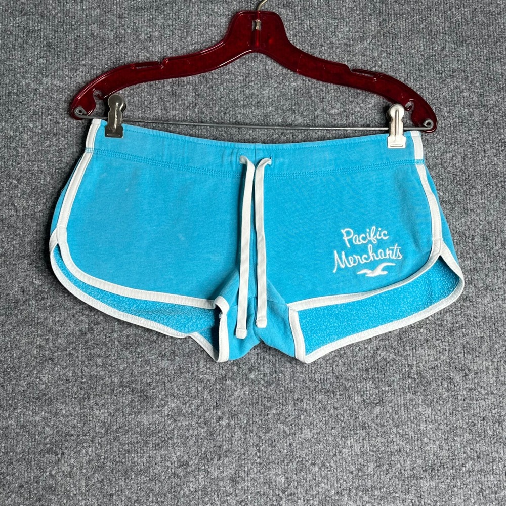 Y2K Hollister Pacific Merchants Dolphin Shorts Blue French Terry Small